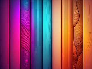 Background of wooden multicolored boards, in rainbow colors
