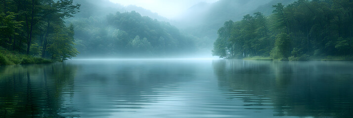 Wilderness Escape: Morning Light on Lake Shorelines