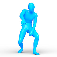 ポーズをとる男性　3DCGレンダリング