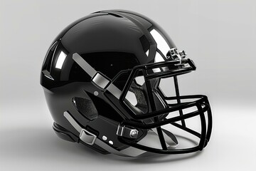 Fototapeta premium A close up of a football helmet on a white background