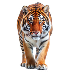 Obraz premium A tiger is walking on a transparent background