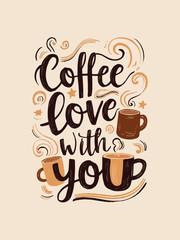 Deep brown whimsical steaming mugs with cozy colors for warmth with typography