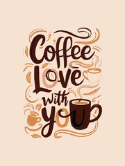 Deep brown whimsical steaming mugs with cozy colors for warmth with typography