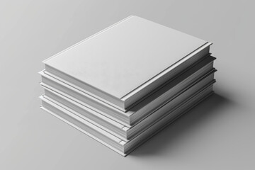 Isolated blank white book cover mockup, ideal for showcasing book designs or publishing concepts. Generative Ai.