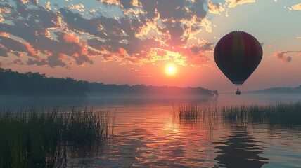 Gorgeous balloons soaring against a stunning backdrop, evoking wonder and joy. Ideal for uplifting designs and conveying a sense of freedom and beauty
