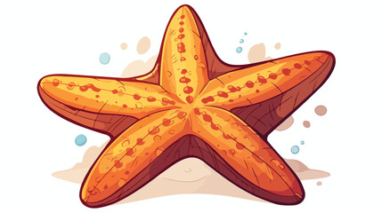 Underwater Starfish nautical mollusk hand drawn vin