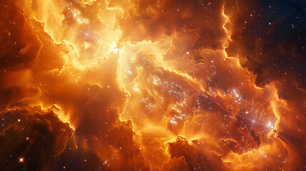 Vibrant Photo of a Nebula's Star-Studded Beauty Exploring the Celestial Splendor of Deep Space in Vivid Detail
