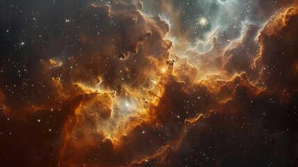 Vibrant Photo of a Nebula's Star-Studded Beauty Exploring the Celestial Splendor of Deep Space in Vivid Detail