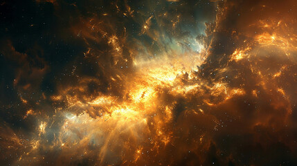 Vibrant Photo of a Nebula's Star-Studded Beauty Exploring the Celestial Splendor of Deep Space in Vivid Detail