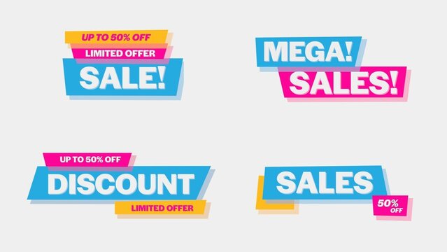 Sale Discount Banners 67 , Fully Editable and Animated