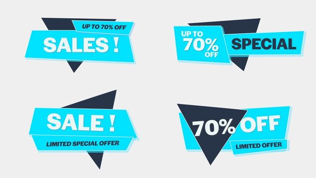 Sale Discount Banners 68 , Fully Editable and Animated