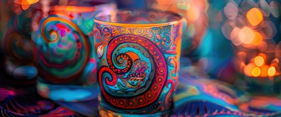 Foamy Beer Glasses, Vibrant Patterns, Intricate Designs, International Beer Day Background