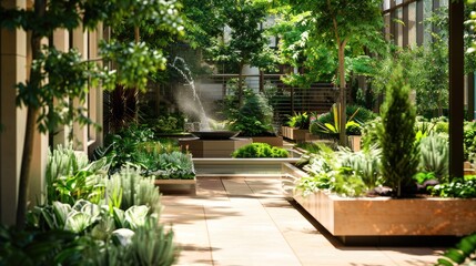 Urban gardening landscaping interior design