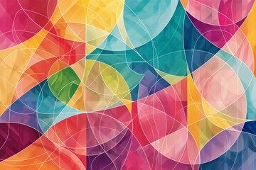 Abstract geometrical line art. Fashion of modern art wall can be used for wall decoration,