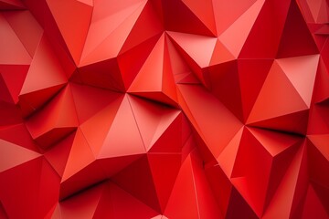 Abstract geometry on red background