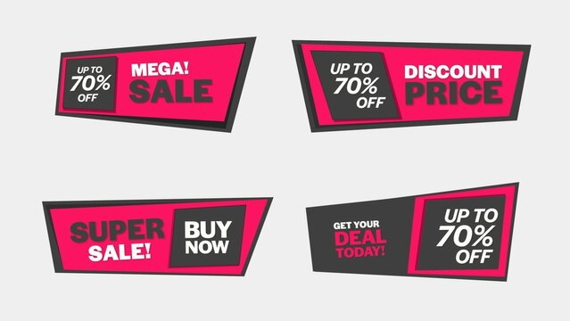 Sale Discount Banners 76 , Fully Editable and Animated