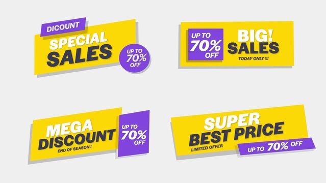 Sale Discount Banners 78 , Fully Editable and Animated
