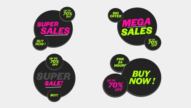 Sale Discount Banners 85 , Fully Editable and Animated