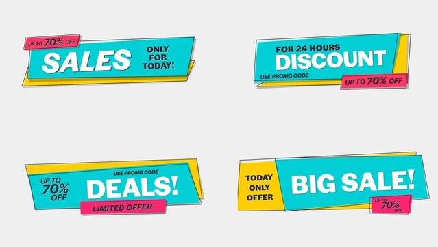 Sale Discount Banners 82 , Fully Editable and Animated