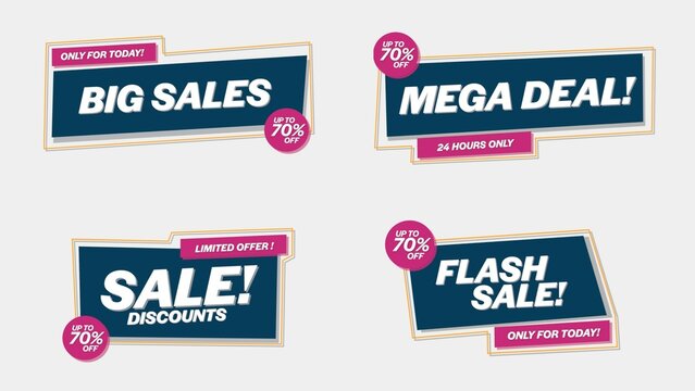Sale Discount Banners 86 , Fully Editable and Animated