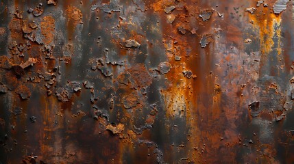 Rusty metal texture with rust and paint.