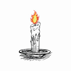 image of a flame burning in a candle