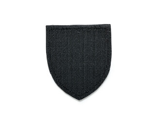 Military badge isolated on white background, back view
