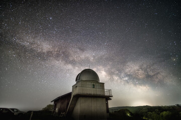 岩手県　ひろのまきば天文台の天の川
