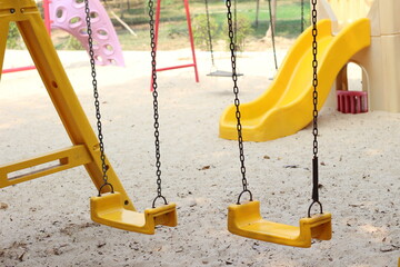 Swings in public playgrounds