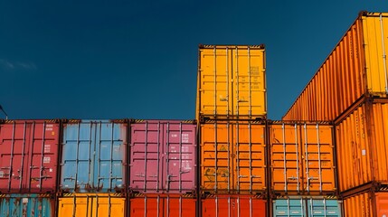 Fototapeta premium cargo containers in port