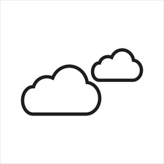 partly cloudy vector icon line template