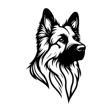 recommend clip art: German Shepherd Dog Puppy Portrait Instant Download includes Cricut, Cameo German Shepherd Silhouette
                    