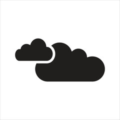 Fototapeta premium partly cloudy vector icon line template