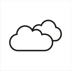partly cloudy vector icon line template