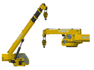 isolate crane on white background