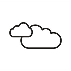 partly cloudy vector icon line template