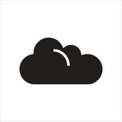 partly cloudy vector icon line template