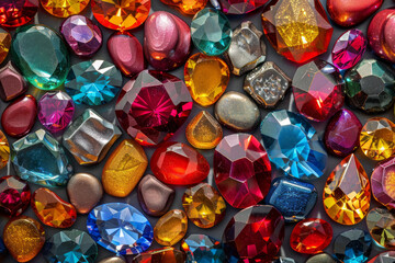 Colorful gemstones pattern for background 