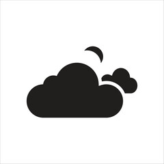 partly cloudy vector icon line template