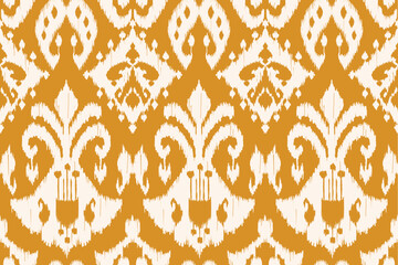 Ikat paisley embroidery on the fabric in Indonesia,India and asian countries.geometric ethnic oriental seamless pattern.Aztec style. illustration.design for texture,fabric,clothing,wrapping,textile