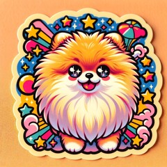 ポップ調なキュートなポメラニアン