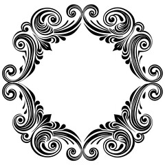 Retro victorian swirly borders and ornamental corners vector elements for vintage frames design 