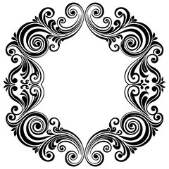 Retro victorian swirly borders and ornamental corners vector elements for vintage frames design 