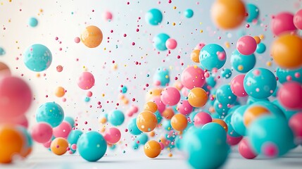 A colorful background with bubbles and bubbles.