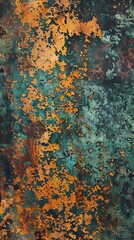 A grunge texture with orange and green paint.