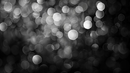 Abstract Black and White Bokeh Background. Generative AI.