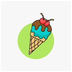 ice cream vector Flat style vector illustration design