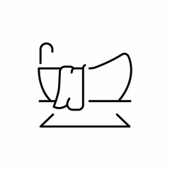 bathtub bathroom bath icon sign