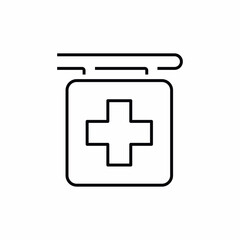 pharmacy sign cross icon vector