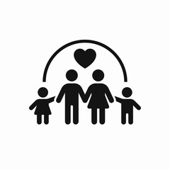 family love togetherness love heart icon
